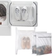 wasnet + sneakerwas- en droogzakken voor droger, zeer praktische 3-delige set, waszak met ritssluiting, voor gevoelige mantels, blouse, schoenen enz