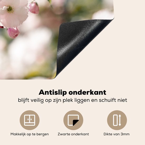 KitchenYeah® Inductie beschermer 80x52 cm - Bloemen - Bloesem - Lente - Kookplaataccessoires - Afdekplaat voor kookplaat - Inductiebeschermer - Inductiemat - Inductieplaat mat