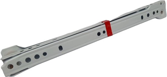 Hoexs - Guides de tiroir - Guide à rouleaux - 30 cm - Wit - Set de 2 - Rails de tiroir - Entièrement extensible