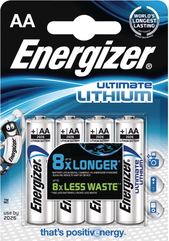 Energizer Ultimate Lithium Mignon - AA LR 6 - 1,5V - 1x4 stuks - Neskrid