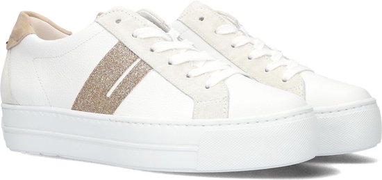 Paul Green 5330 Lage sneakers - Leren Sneaker - Dames - Wit - Maat 41