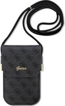 Guess 4G Vintage Script Logo Tas (Scherm tot 7 Inch) - Zwart