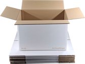 Ace Verpakkingen - Amerikaanse vouwdoos - 485 x 318 x 320mm - 20 stuks - Wit - kartonnen doos - webshopdoos - verzenddoos - e-commerce - webwinkeldoos - geschikt voor PostNL / DPD / DHL (voor 12:00 besteld, zelfde werkdag verzonden)