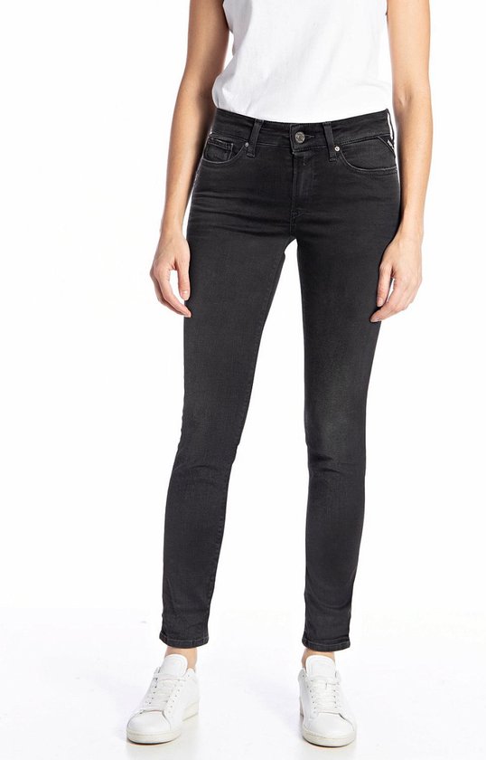 Replay Dames Jeans Broeken NEW LUZ skinny Fit Zwart 25W / 30L Volwassenen