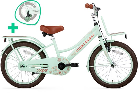 Vélo SuperSuper Cooper Bamboo Girls 18 pouces - Vert pistache