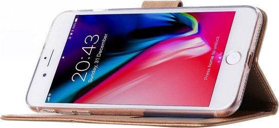 Siliconen Phone Wallet Bookcase adaptée à iPhone