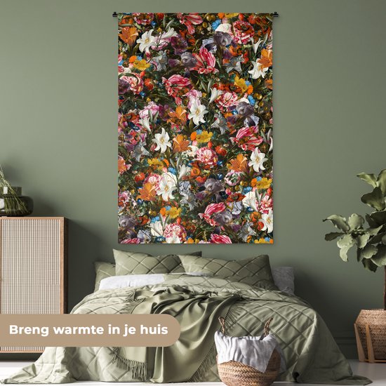 Tapisserie murale - Fleurs - Arc-en-ciel - Art - Maîtres anciens - Tapisserie - Tapisserie - Katoen - Décoration de la maison - 120x180 cm - Chambre - Tissu mural - Tenture murale - Décoration murale - Tapisseries