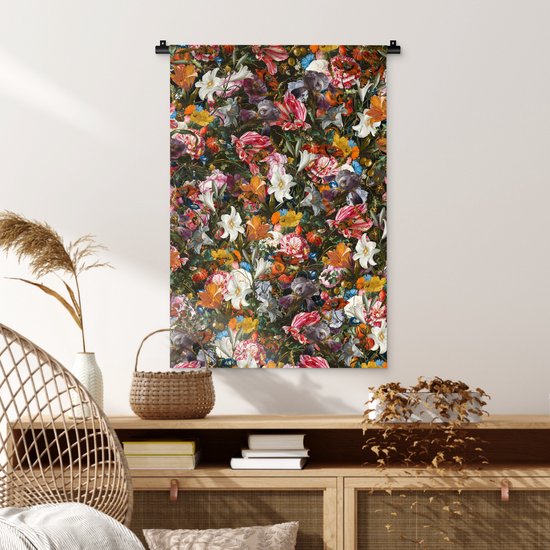 Tapisserie murale - Fleurs - Arc-en-ciel - Art - Maîtres anciens - Tapisserie - Tapisserie - Katoen - Décoration de la maison - 60x90 cm - Chambre - Tissu mural - Tenture murale - Décoration murale - Tapisseries