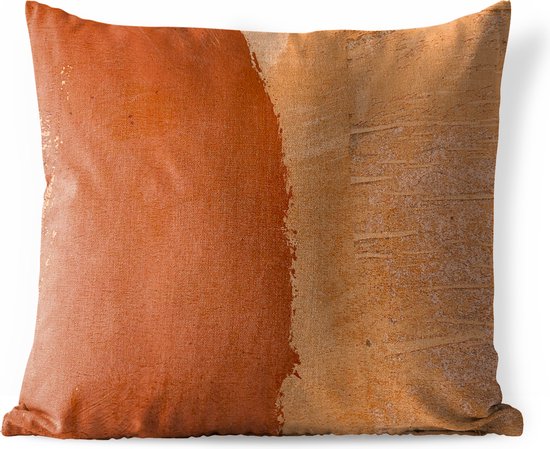 Sierkussen Buiten - Close-up van terracotta uit de natuur - 60x60 cm - Weerbestendig