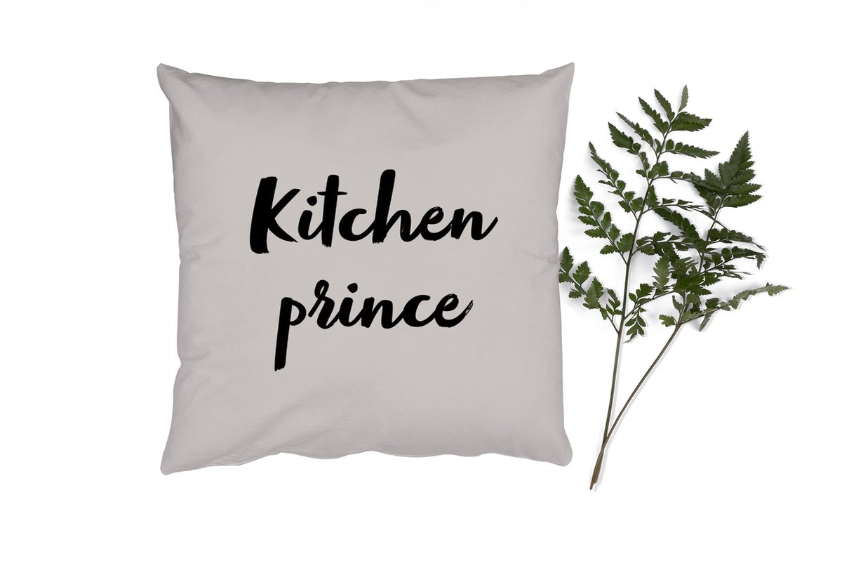 Sierkussens - Kussentjes Woonkamer - 50x50 cm - Quotes - Chef - Spreuken - Kitchen prince - Koken