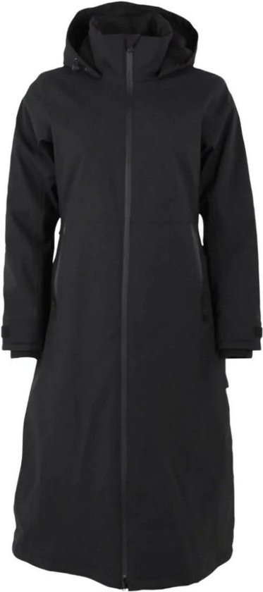 Zwarte lange regenjas Danesandur Winter Coat van Danefae XXXL