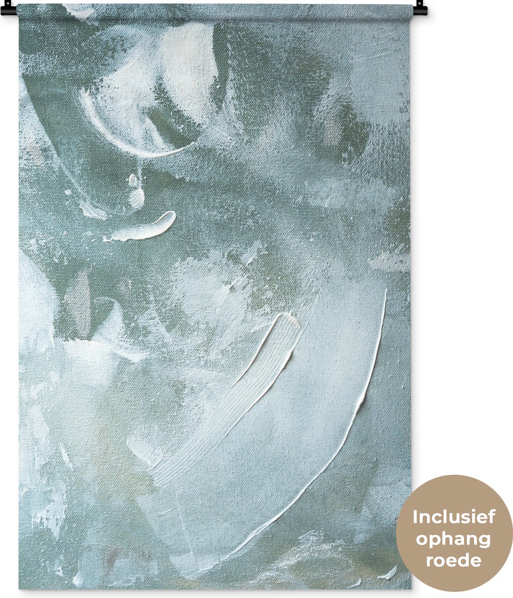 Wandkleed - Wanddoek - Acrylverf - Abstract - Design - 90x135 cm - Wandtapijt