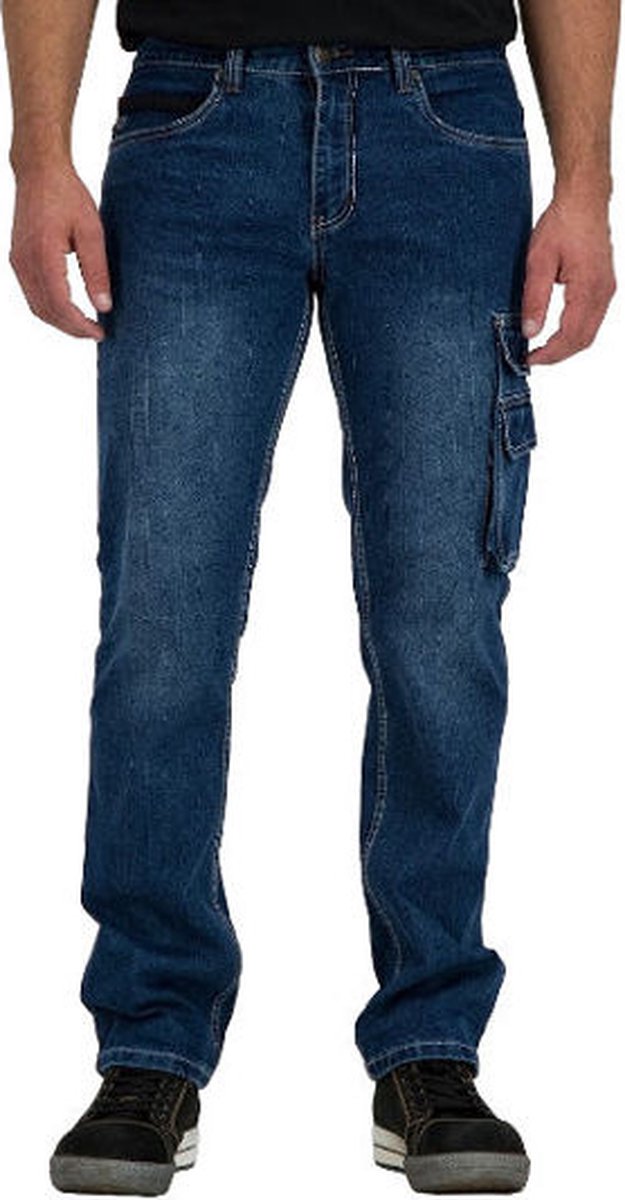 247 Rhino S20 -Worker fit, medium blue stretch denim W40-L36