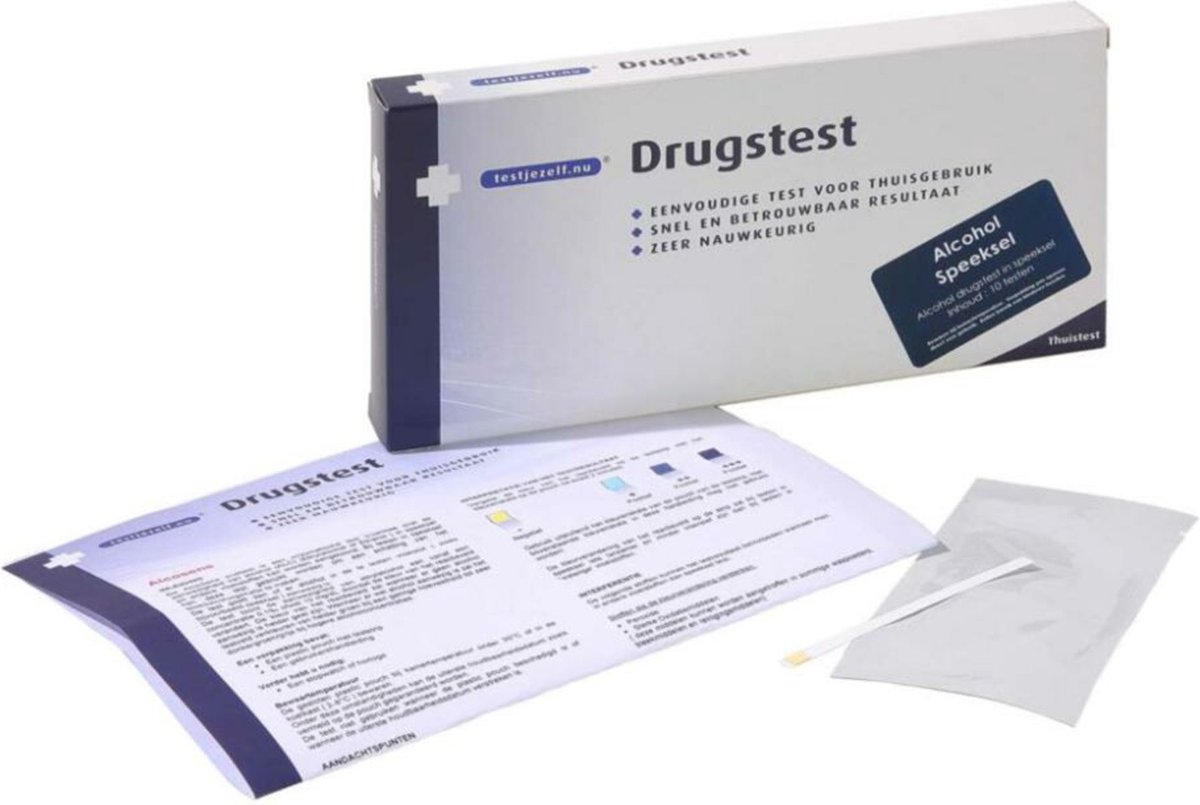 Testjezelf.nu Alcohol Speekseltest 10ST