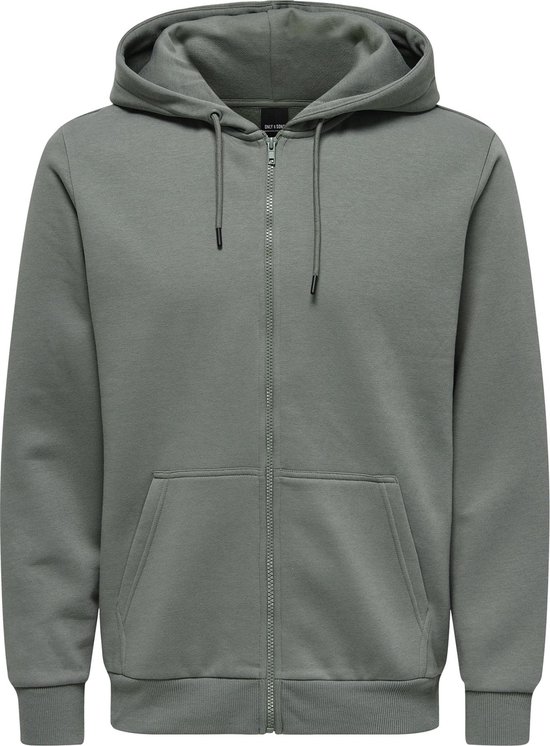 ONLY & SONS ONCERES ZIP THR. HOODIE SWEAT NOOS Pull Homme - Taille S