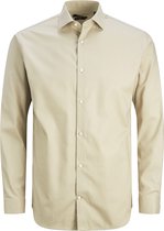Jack & Jones Overhemd Jprblaparker Shirt L/s Noos 12227385 Pure Cashmere/slim Fit Mannen Maat - L