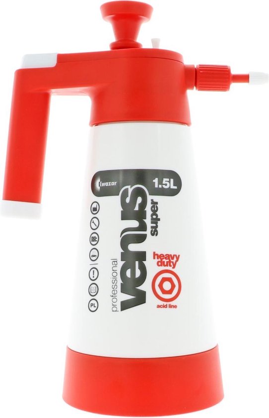 Kwazar Red Venus Super Pro+ HD Acid Handpomp sprayer - 1500ml van Kwazar — afbeelding 3