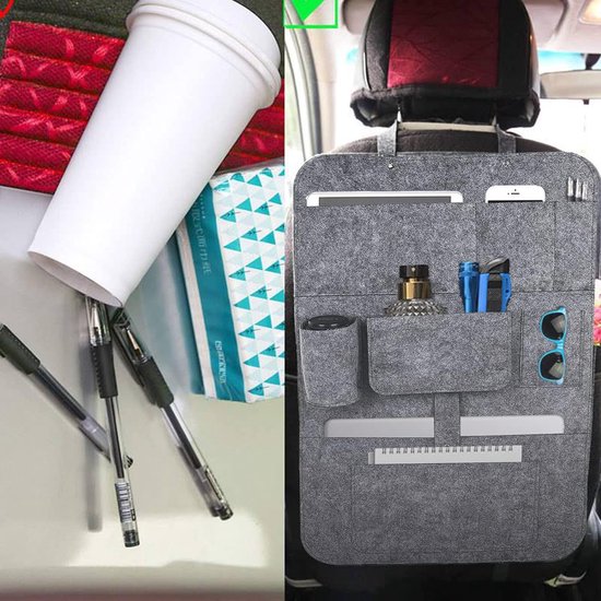 HORREX 2 Stück Auto Organizer Kinder mit 3 Große HORREX 2 Stück Auto Organizer Kinder mit 3 Große