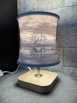 Stone Art - Led Tafellamp "Holland" - Slaapkamer - Nachtkastlamp - Bureaulamp - Uniek Cadeau - 3D Lithophane foto - E14 - 230v - 2,5w - 2700k - 200lm