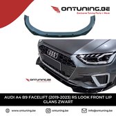 Audi A4 B9 Facelift (2019-2023) RS Look Front Lip Glans Zwart voor Standaard Bumpers