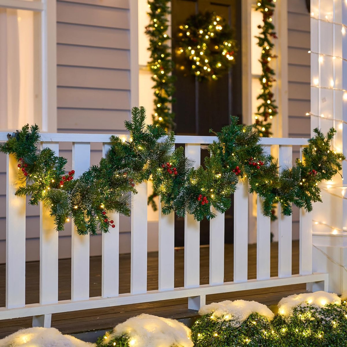 Meisterhome - Guirlande met verlichting 2.70 meter - Kerstguirlande - 50 led – foto 3