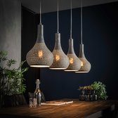 DePauwWonen - Hanglamp Ciara grijs - 4 lichts - E27 Fitting - Grijs - Hanglampen Eetkamer, Woonkamer, Industrieel, Plafondlamp, Slaapkamer, Designlamp voor Binnen