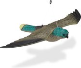 Relaxdays chasseur de pigeons faucon volant - effaroucheur de pigeons - réaliste - jardin