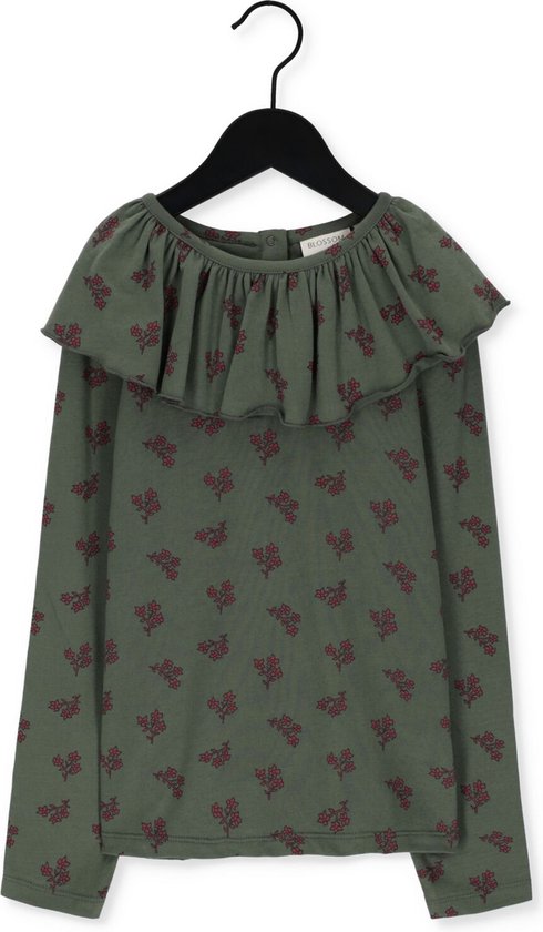 Blossom Kids Isabella Tops & T-shirts Meisjes - Shirt - Groen - Maat 110/116