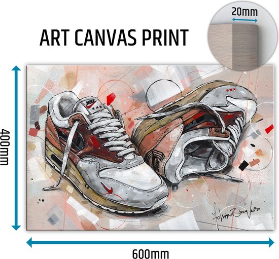 Sneaker canvas Amsterdam 60x40 cm