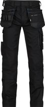 DASSY® FLUX Holsterzakkenbroek met stretch en kniezakken - maat 58 - ZWART