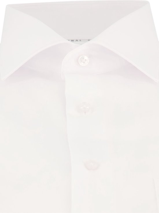 ETERNA comfort fit overhemd korte mouw - popeline - wit - Strijkvrij - Boordmaat: 50