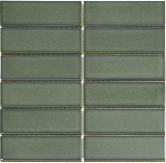 The Mosaic Factory - Barcelona Rechthoek - Wandtegels - Tegels - 29,1x29,7x0,65cm - Groen - 0,86 m²/10 vellen