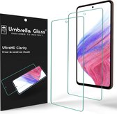 Umbrella Glass® - Samsung Galaxy A53 - Protecteur d'écran - Transparent - Compatible avec les empreintes digitales et les coques - 2 pièces