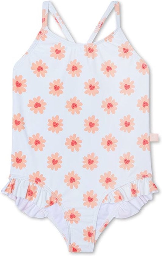 Swim Essentials UV Badpak Meisjes - Bloemen Hartjes - Maat 86/92