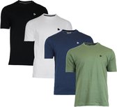 4-PackDonnay T-shirt (599008) - Sportshirt - Heren - Black/Wit/Navy/Army (608) - maat XXL
