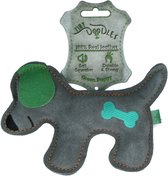 Tiny Doodles Doggy - Doodles Puppy - Hondenspeelgoed - Honden speeltje met piep - Groen - 17 cm