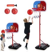 Basketbalpaal voor Buiten - Basketbalring met Standaard - Basketbalpaal voor Kinderen - Basketbalpaal Verstelbaar - 93 tot 170cm