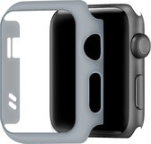 Telefoonglaasje Hoesje - Geschikt voor Apple Watch 1\ Apple Watch 2\ Apple Watch 3 - Kunststof - 42mm - Grijs