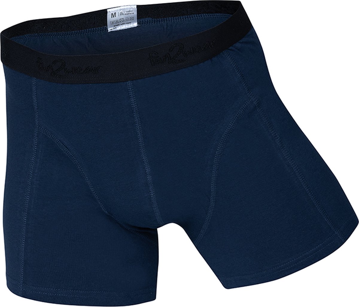 Fun2Wear Funderwear - grote maat - heren strakke boxershort 2-PACK Heren Onderbroek - Maat 4XL - Donkerblauw