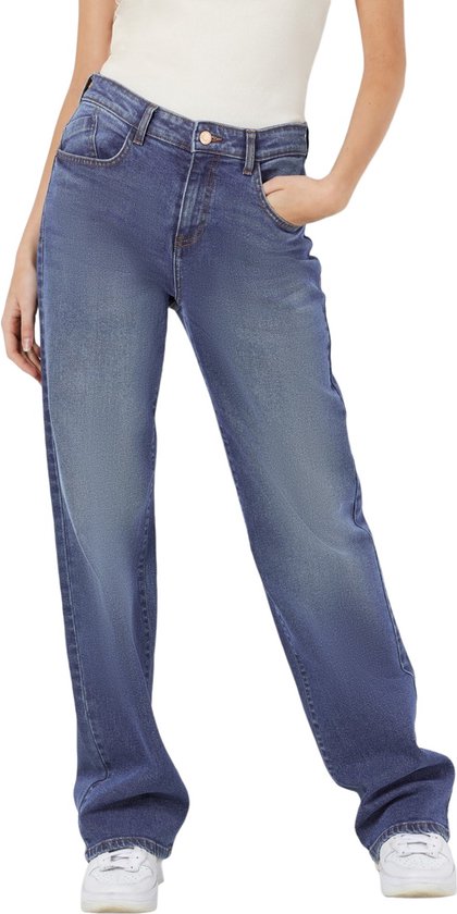 Noisy May Dames Jeans Broeken NMYOLANDA comfort/relaxed Fit Blauw 28W / 34L Volwassenen
