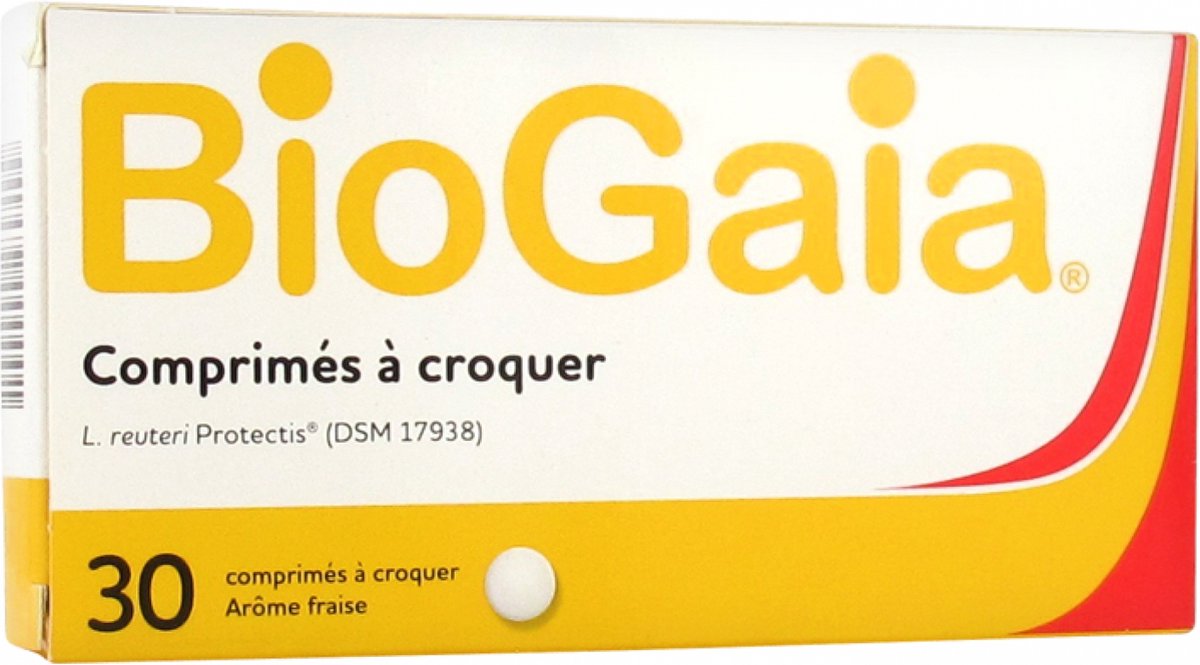 Goedkoopste BioGaia L.Reuteri ProTectis Probiotic Aardbeiensmaak 30 Kauwtabletten