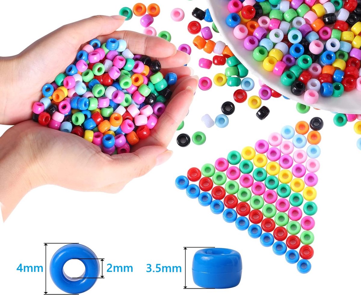 PLAY IT Kralen Mega Set XXL Knutselen Meisjes - 4 mm - Incl.Smiley, Letter & Hartjes Kralen — afbeelding 10