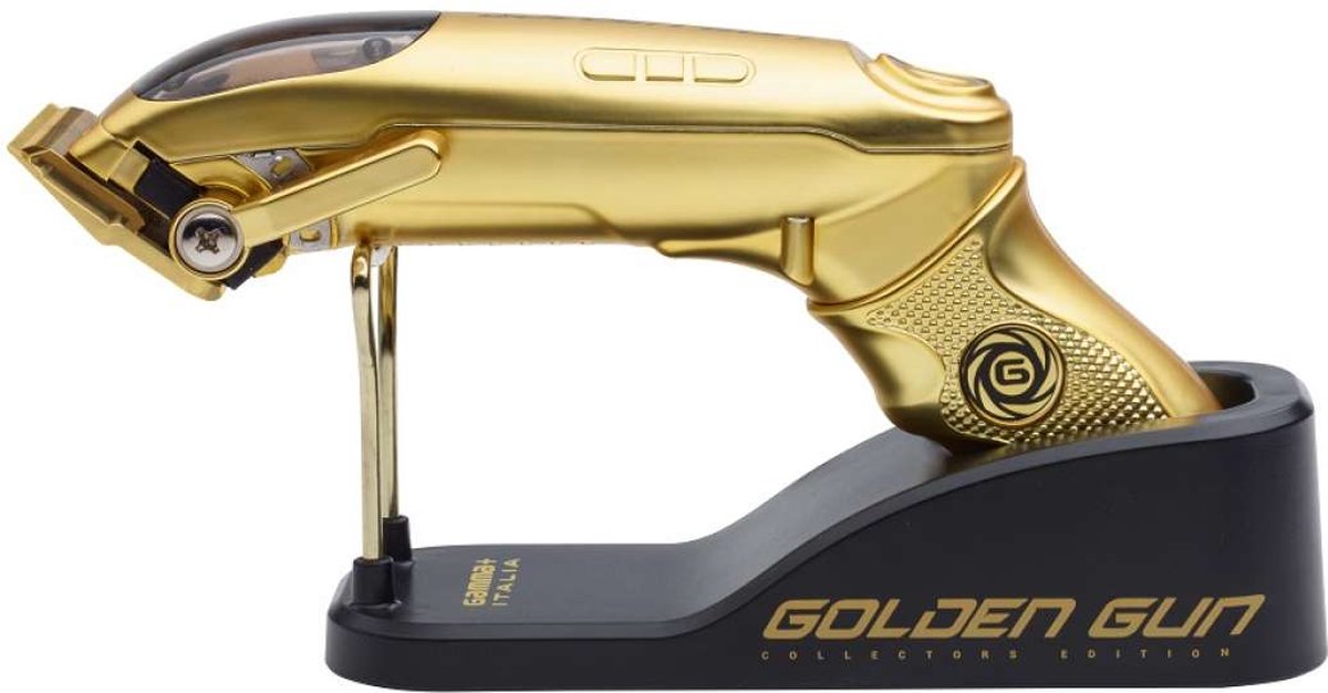 Gamma+ Golden Gun professionele tondeuse met magnetische motor, motor met 10.000 tpm, Lithiumbatterij: 120 minuten autonomie