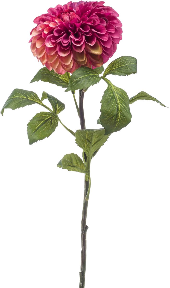 Emerald Kunstbloem Dahlia Pompon 74cm roze - Kunstplant voor binnen