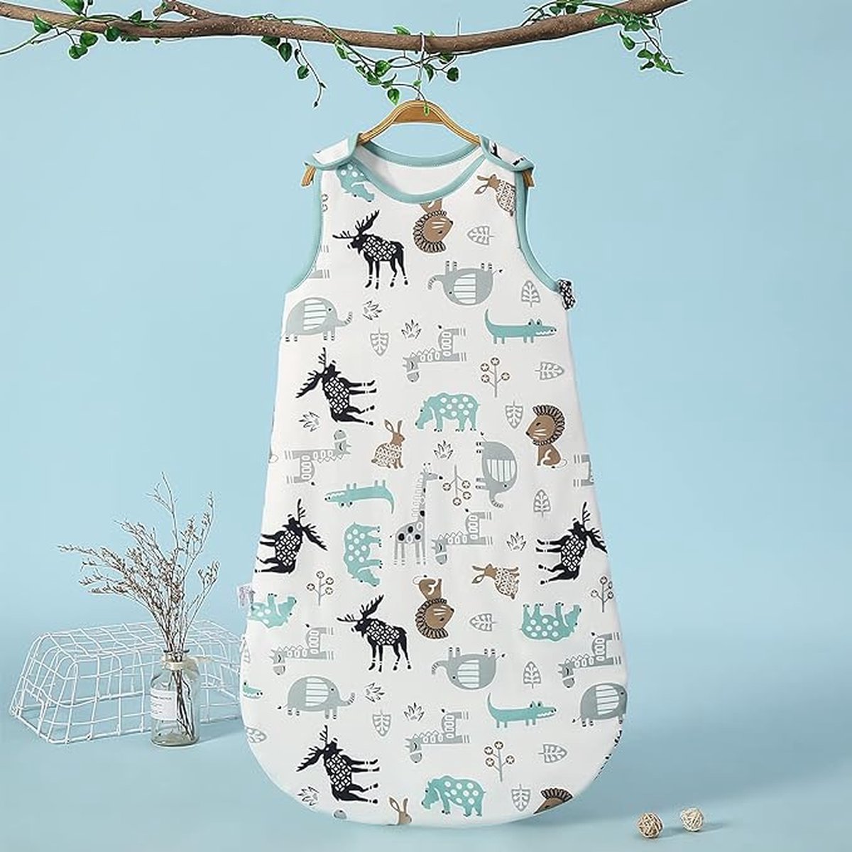 Image of ademend 100% katoen mousseline zachte inbakerdeken | Unisex slaapzak voor babymeisjes en jongens 6-12 maanden