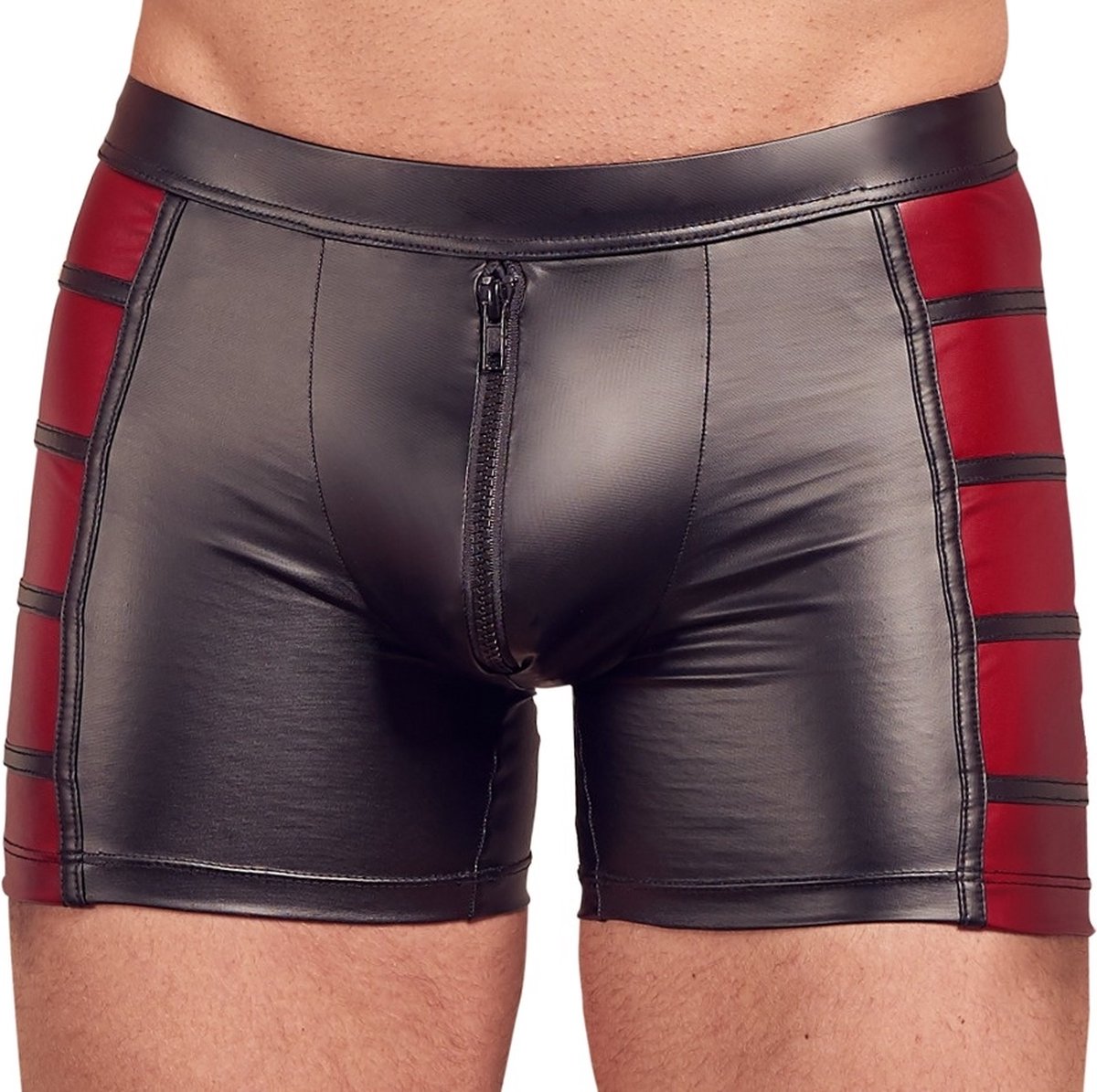 Elastische Fetish Shorts met Dual Wetlook Motief