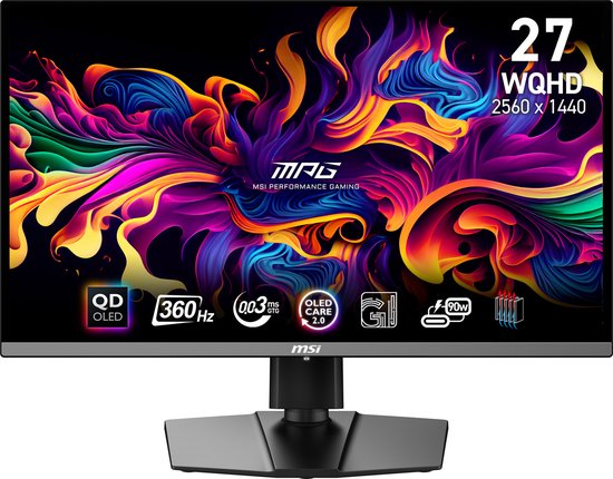 MSI MPG 271QRX QD-OLED - QHD Gaming Monitor - 360hz - 27 inch