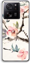 Case Company® - Hoesje geschikt voor Xiaomi 13T Pro hoesje - Japanse bloemen - Soft Cover Telefoonhoesje - Bescherming aan alle Kanten en Schermrand