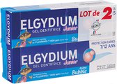 Elgydium Junior Tandpasta Gel Gaatjesbescherming 7/12 Jaar Aroma Bubble Set van 2 x 50 ml
