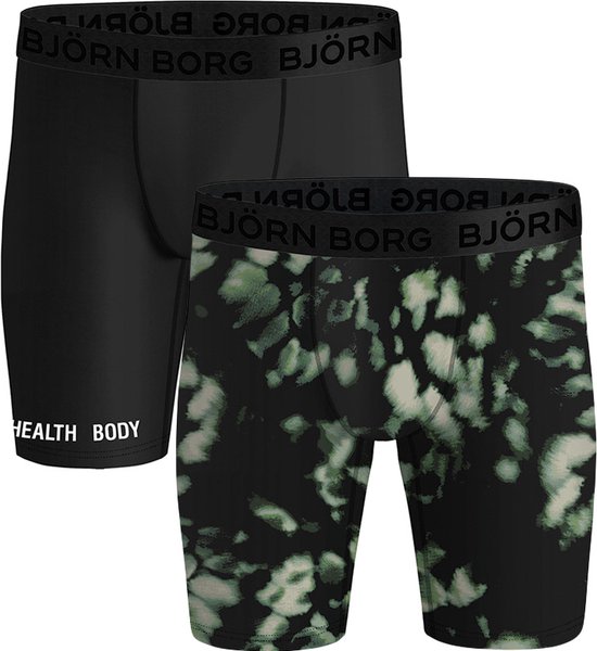 Björn Borg Performance boxers - microfiber heren boxers lange pijpen (2-pack) - multicolor - Maat: XL